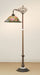 Meyda Tiffany - 65831 - One Light Bridge Arm Floor Lamp - Tiffany Rosebush - Craftsman Brown