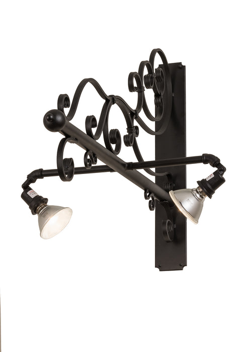 Meyda Tiffany - 99397 - Two Light Wall Sconce - Nimske - Outdoor Black