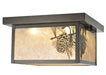Meyda Tiffany - 99669 - LED Flushmount - Hyde Park - Silver Mica Craftsman