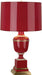 Robert Abbey - 2505 - One Light Accent Lamp - Annika - Red Lacquered Paint/Natural Brass w/ Ivory Crackle