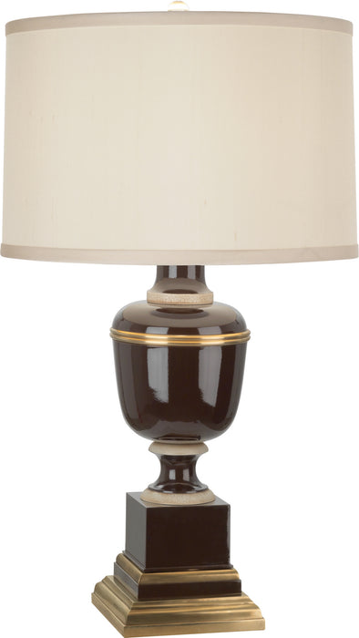 Robert Abbey - 2506X - One Light Accent Lamp - Annika - Chocolate Lacquered Paint w/ Natural Brass/Ivory Crackle