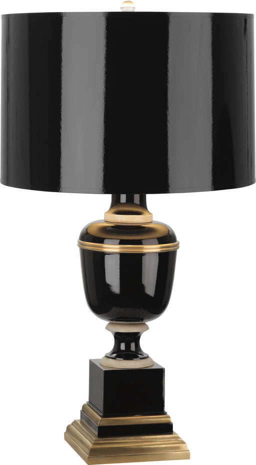Robert Abbey - 2507 - One Light Accent Lamp - Annika - Black Lacquered Paint w/ Natural Brass/Ivory Crackle