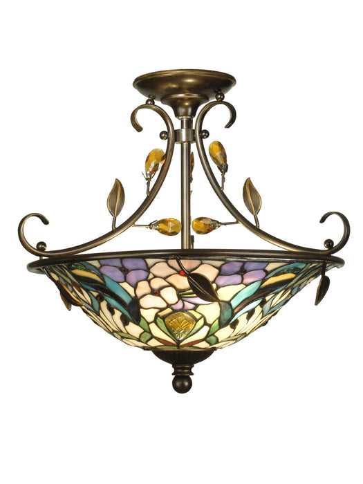 Dale Tiffany TH90212 Two Light Semi Flush Mount Crystal