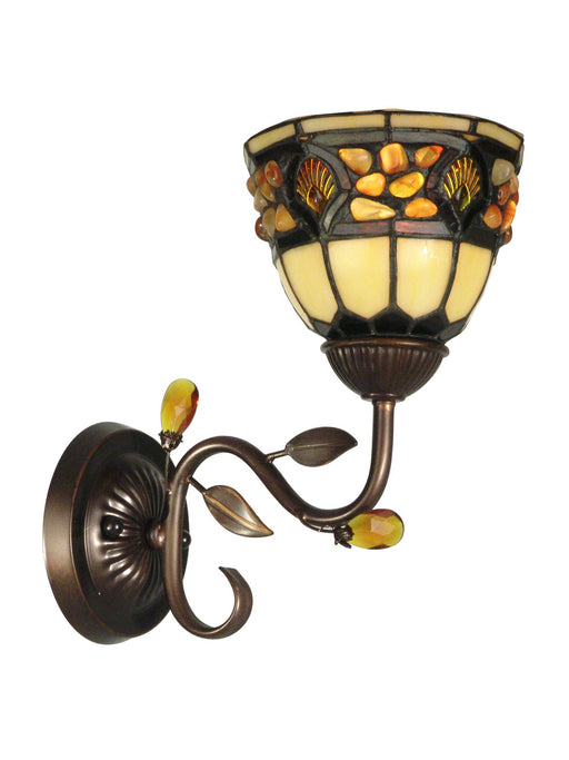 Dale Tiffany - TH90231 - One Light Wall Sconce - Crystal Jewel Pebble Stone - Antique Golden Sand