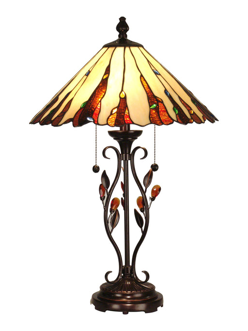 Dale Tiffany - TT90178 - Two Light Table Lamp - Crystal Ripley - Antique Golden Bronze