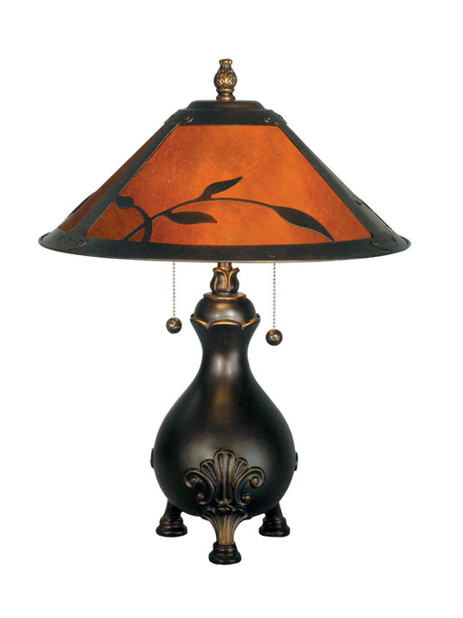 Dale Tiffany - TT90193 - Two Light Table Lamp - Classic Mica - Antique Golden Bronze