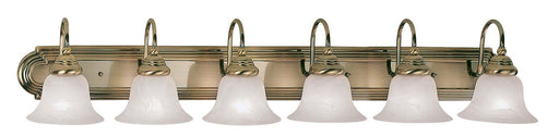 Livex Lighting - 1006-01 - Six Light Bath Vanity - Belmont - Antique Brass