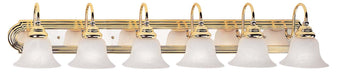 Livex Lighting - 1006-25 - Six Light Bath Vanity - Belmont - Polished Brass & Polished Chrome