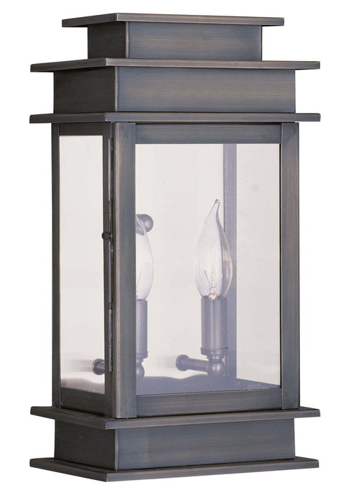 Livex Lighting - 2014-29 - Two Light Outdoor Wall Lantern - Princeton - Vintage Pewter