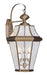 Livex Lighting - 2361-01 - Three Light Outdoor Wall Lantern - Georgetown - Antique Brass