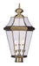 Livex Lighting - 2364-01 - Three Light Post-Top Lanterm - Georgetown - Antique Brass
