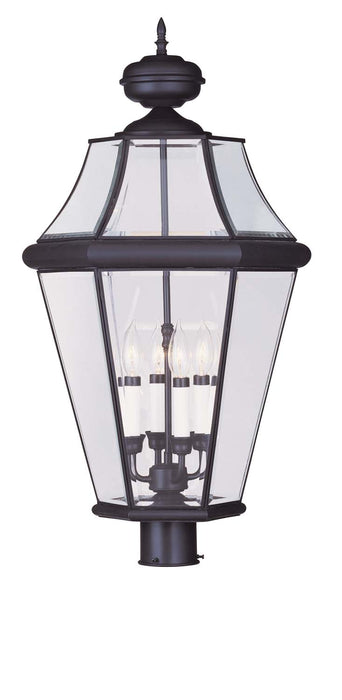 Livex Lighting - 2368-07 - Four Light Outdoor Post Lantern - Georgetown - Bronze