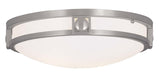 Livex Lighting - 4487-91 - Two Light Ceiling Mount - Titania - Brushed Nickel