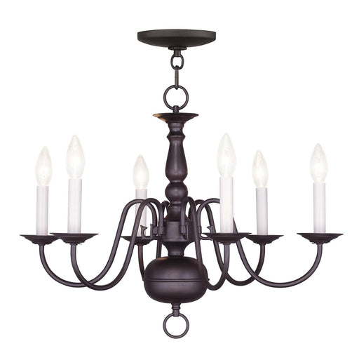 Livex Lighting - 5006-07 - Six Light Chandelier - Williamsburgh - Bronze