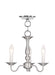 Livex Lighting - 5009-91 - Three Light Mini Chandelier/Ceiling Mount - Williamsburgh - Brushed Nickel