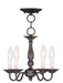 Livex Lighting - 5011-07 - Five Light Mini Chandelier/Ceiling Mount - Williamsburgh - Bronze