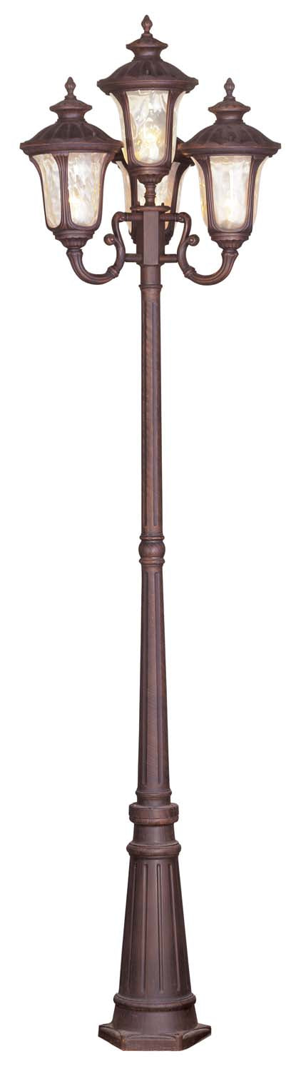 Livex Lighting - 7669-58 - Four Light Outdoor Post Mount - Oxford - Imperial Bronze