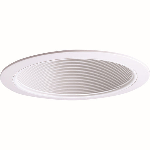 Nora Lighting - NTP-31 - 6`` Br30/Par30 Phenolic Stepped Baffle W/ Plastic Ring - Recessed - White