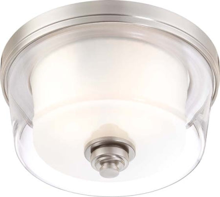 Nuvo Lighting - 60-4651 - Two Light Flush Mount - Decker - Brushed Nickel