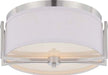 Nuvo Lighting - 60-4761 - Two Light Flush Mount - Gemini - Brushed Nickel