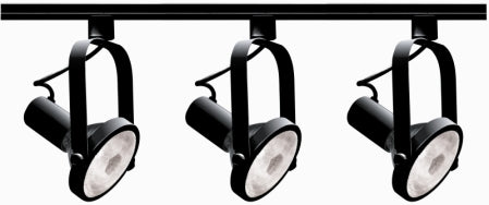 Nuvo Lighting - TK317 - Three Light Track Kit - Track Lighting Kits Black - Black