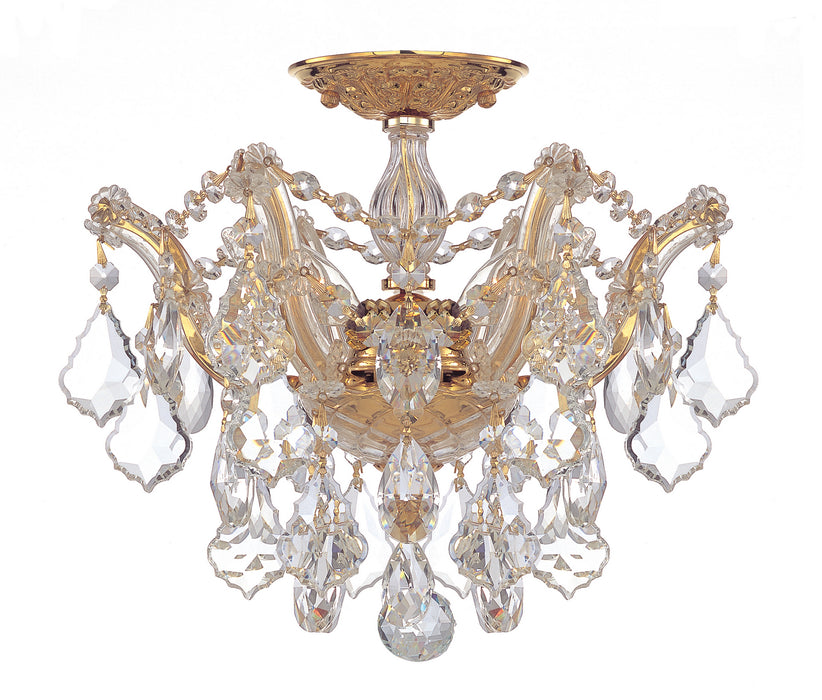 Crystorama - 4430-GD-CL-MWP - Three Light Ceiling Mount - Maria Theresa - Gold
