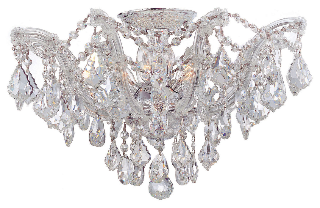 Crystorama - 4437-CH-CL-MWP - Five Light Ceiling Mount - Maria Theresa - Polished Chrome