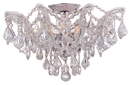 Crystorama - 4437-CH-CL-SAQ - Five Light Ceiling Mount - Maria Theresa - Polished Chrome