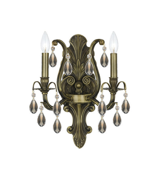Crystorama - 5563-AB-GT-S - Two Light Wall Mount - Dawson - Antique Brass