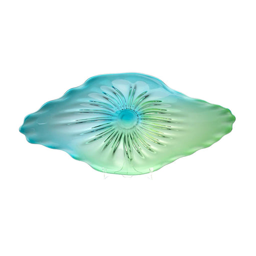 Cyan - 04517 - Plate - Art Glass Plate - Turquoise
