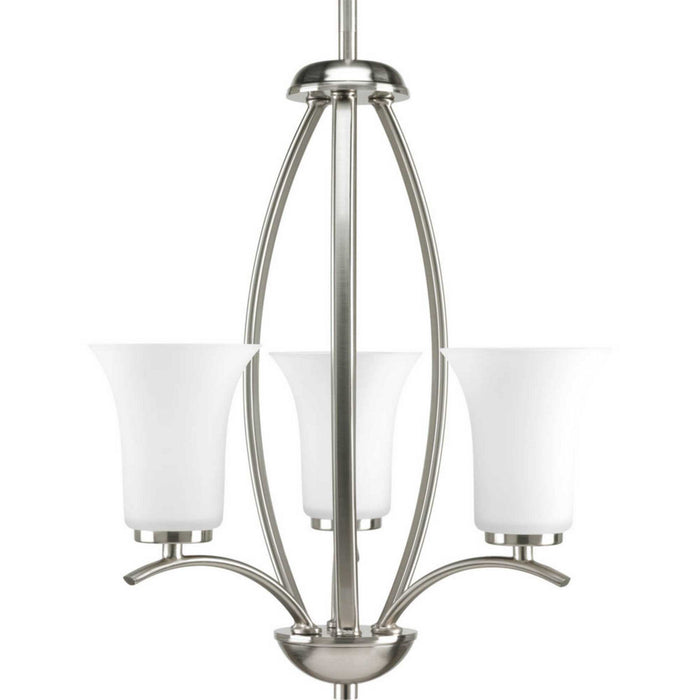 Progress Lighting - P3587-09 - Three Light Foyer Chandelier - Joy - Brushed Nickel