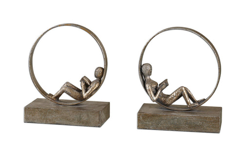 Lounging Reader Bookends, Set/2
