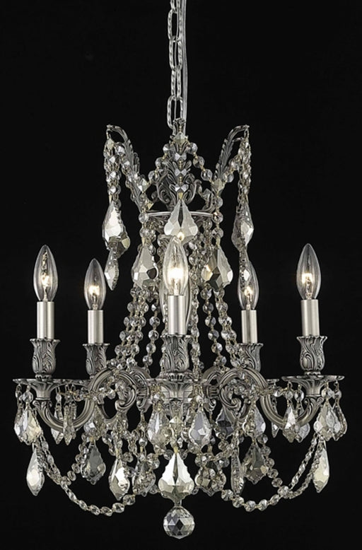 Elegant Lighting - 9205D18PW-GT/RC - Five Light Pendant - Rosalia - Pewter