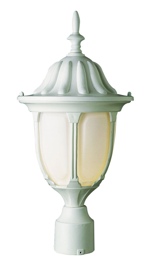 Trans Globe Imports - 4042 WH - One Light Postmount Lantern - Hamilton - White