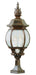 Trans Globe Imports - 4072 RT - Four Light Postmount Lantern - Francisco - Rust