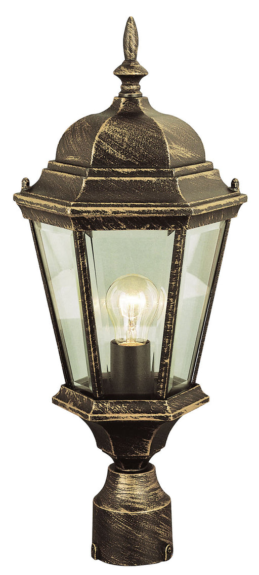 Trans Globe Imports - 4260 BC - One Light Postmount Lantern - San Rafael - Black Copper