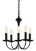 Trans Globe Imports - 9015 BK - Five Light Chandelier - Candle - Black