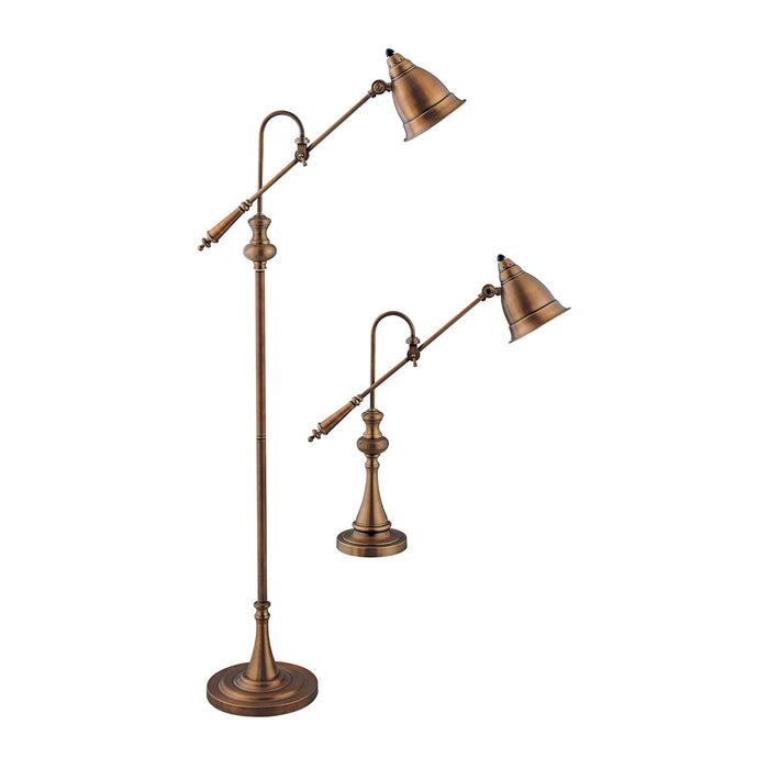 Stein World - 97623 - Set of 1 Floor and 1 Table Lamp - Watson - Brass