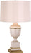Robert Abbey - 2605 - One Light Accent Lamp - Annika - Blush Lacquered Paint w/ Natural Brass/Ivory Crackle