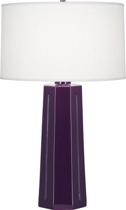 Robert Abbey - 979 - One Light Table Lamp - Mason - Amethyst Glazed Ceramic