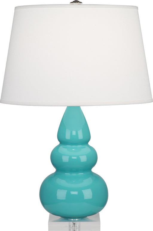 Robert Abbey - A292X - One Light Accent Lamp - Small Triple Gourd - Egg Blue Glazed Ceramic w/ Lucite Base