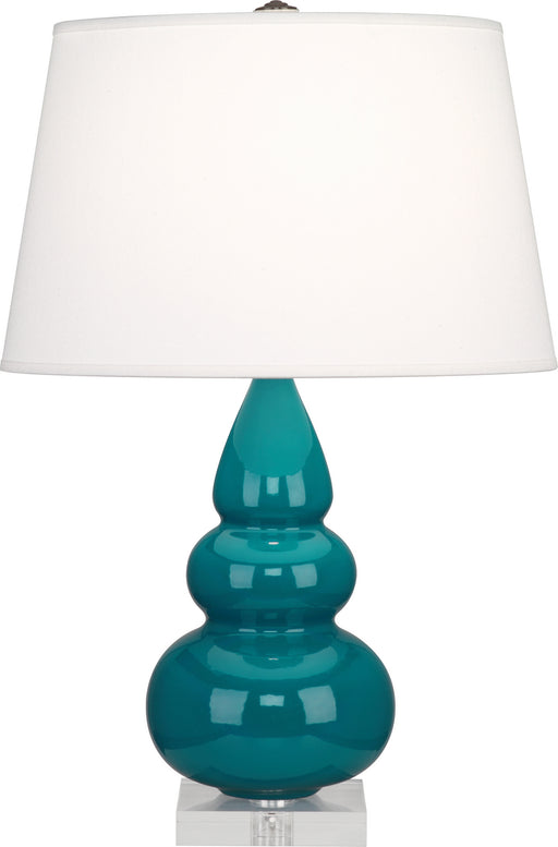 Robert Abbey - A293X - One Light Accent Lamp - Small Triple Gourd - Peacock Glazed Ceramic w/ Lucite Base