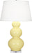 Robert Abbey - A357X - One Light Table Lamp - Triple Gourd - Butter Glazed Ceramic w/ Lucite Base
