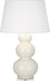 Robert Abbey - A364X - One Light Table Lamp - Triple Gourd - Bone Glazed Ceramic w/ Lucite Base