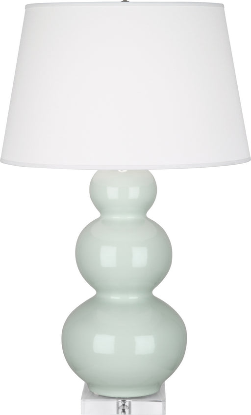 Robert Abbey - A371X - One Light Table Lamp - Triple Gourd - Celadon Glazed Ceramic w/ Lucite Base