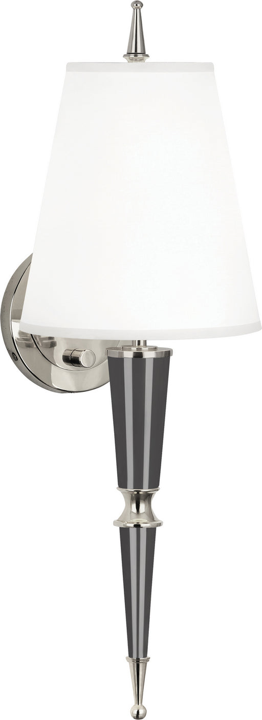 Robert Abbey - A603X - One Light Wall Sconce - Jonathan Adler Versailles - Ash Lacquered Paint w/ Polished Nickel