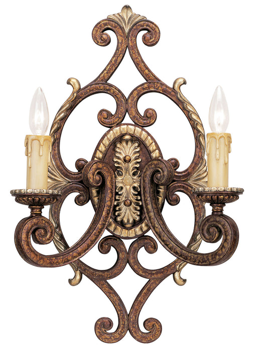 Livex Lighting - 8862-64 - Two Light Wall Sconce - Seville - Palacial Bronze w/ Gilded Accents