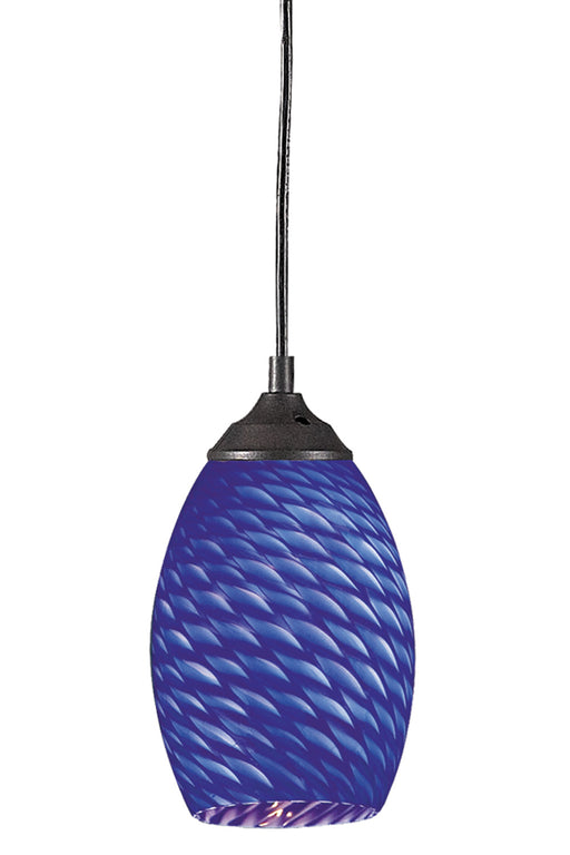 Z-Lite - 131-BLUE - One Light Pendant - Jazz - Sand Black