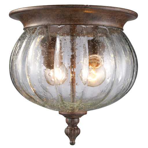 Z-Lite - 516F-WB - Two Light Outdoor Flush Mount - Belmont - Weathered Bronze