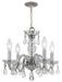 Crystorama - 1064-CH-CL-MWP - Four Light Mini Chandelier - Traditional Crystal - Polished Chrome